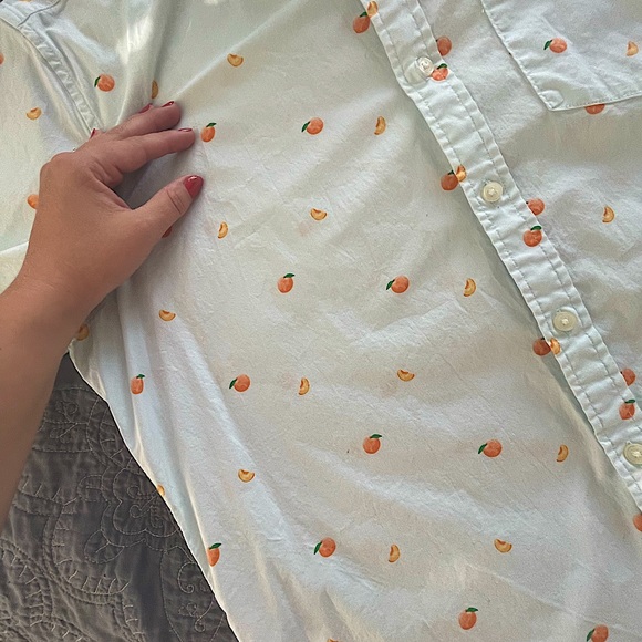 Mens peach button up - Picture 7 of 8